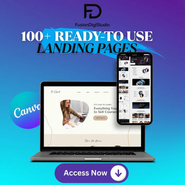 100+ High-Converting Landing Pages | Canva Sales Page, Website Templates for Coaching Course, Shopify, WordPress, COD, canva template